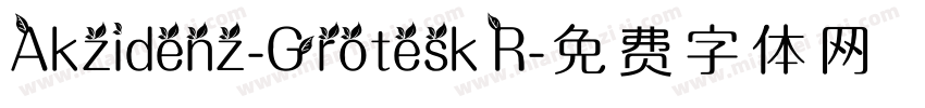 Akzidenz-Grotesk R字体转换